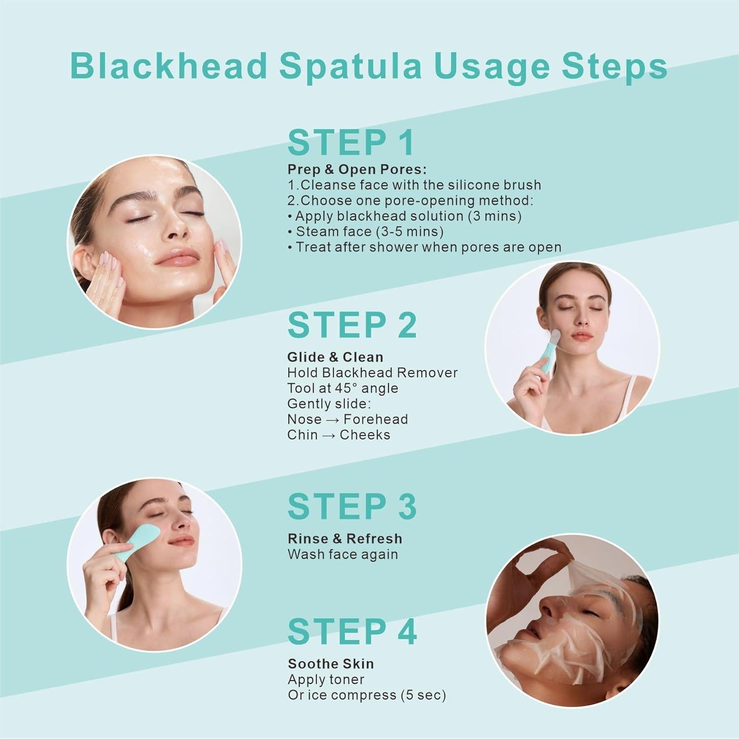 Removedor de Puntos Negros y Exfoliador Facial YEADMAL Cian