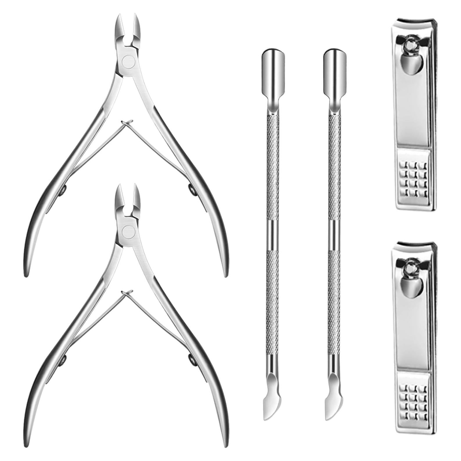 Kit de Manicura y Pedicura 6 Pcs SHEHARUHI Acero Inoxidable