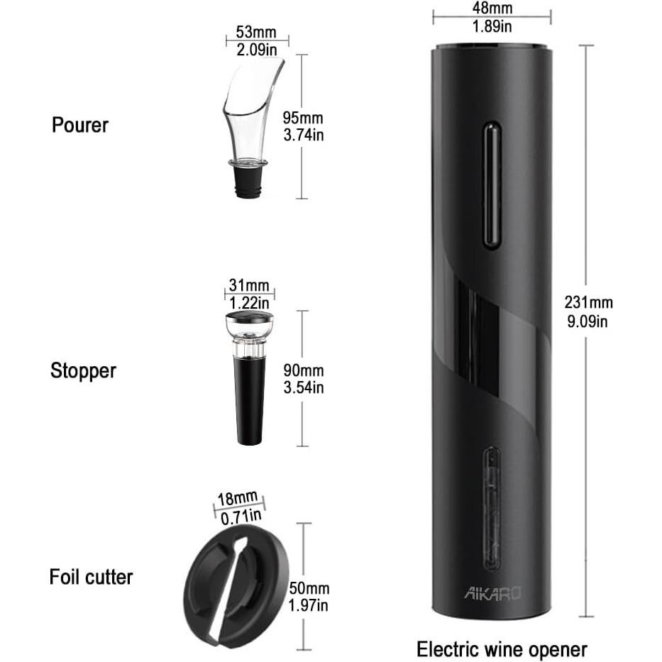 Abridor de Botellas de Vino Eléctrico AIKARO - Juego Automático