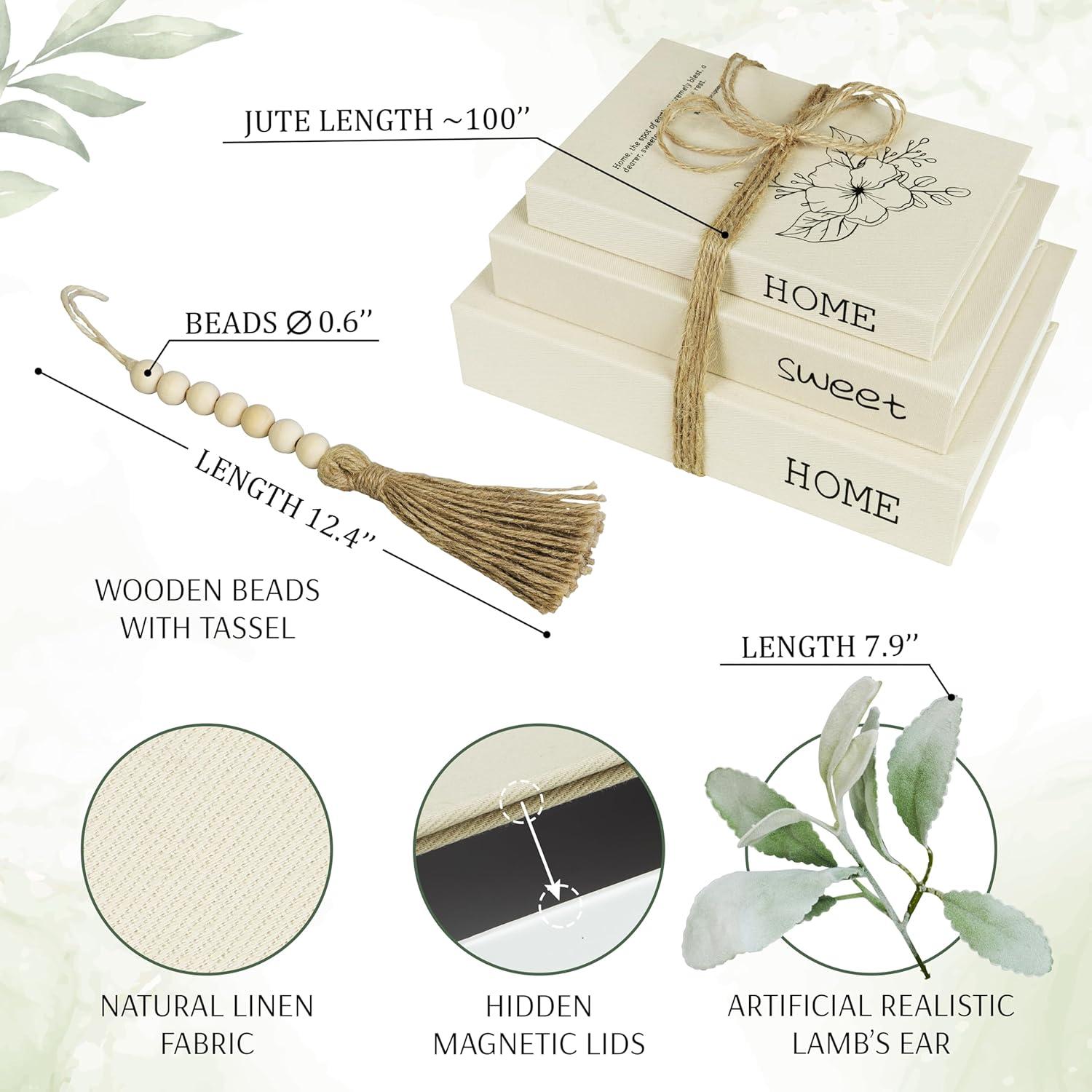 Juego de Cajas de Almacenamiento Decorativas Valentosa - 3 Piezas