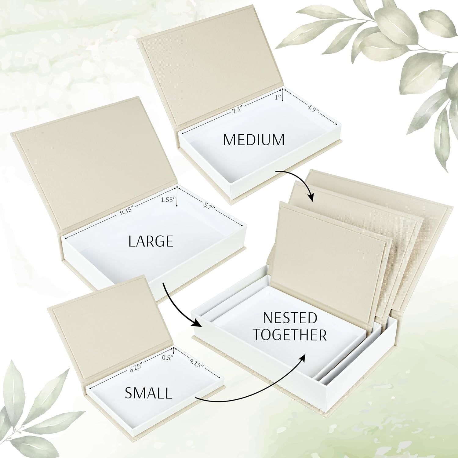 Juego de Cajas de Almacenamiento Decorativas Valentosa - 3 Piezas