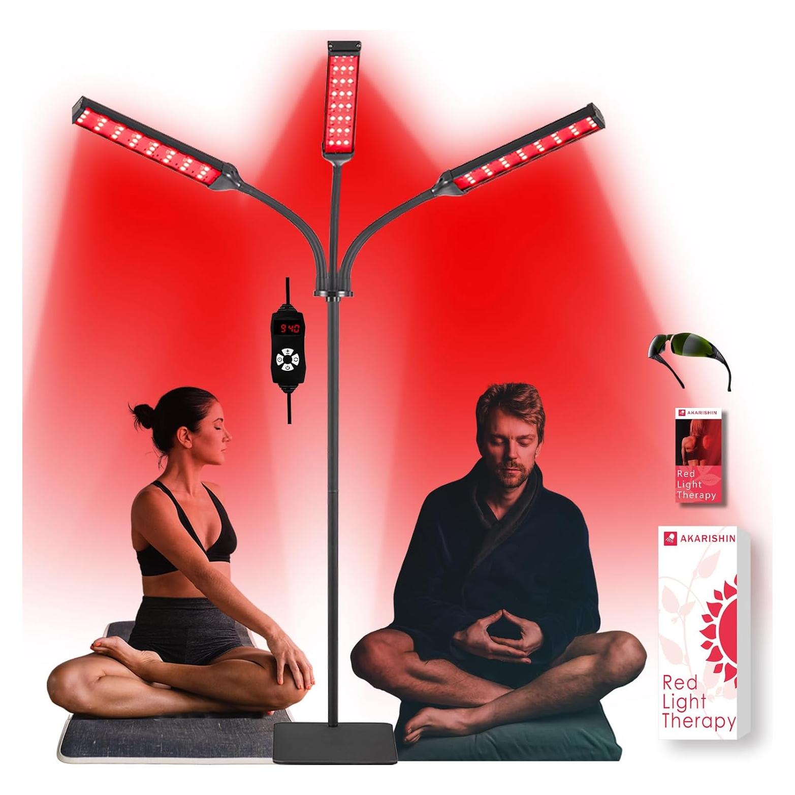 Lámpara de Terapia de Luz Roja Akarishin 27W 3 Cabezas Ajustable