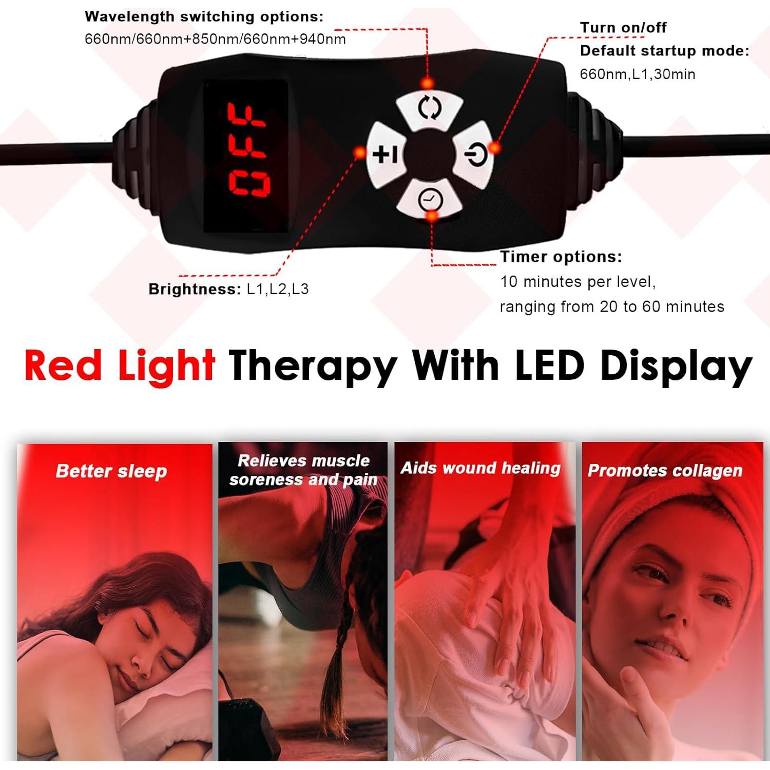 Lámpara de Terapia de Luz Roja Akarishin 27W 3 Cabezas Ajustable