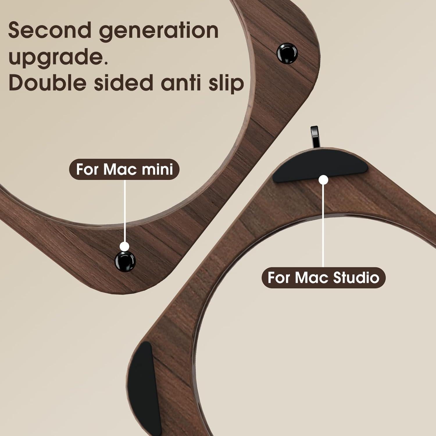 Soporte de Madera para Mac Mini M4/M4 Pro 2024 - HEWYIOS