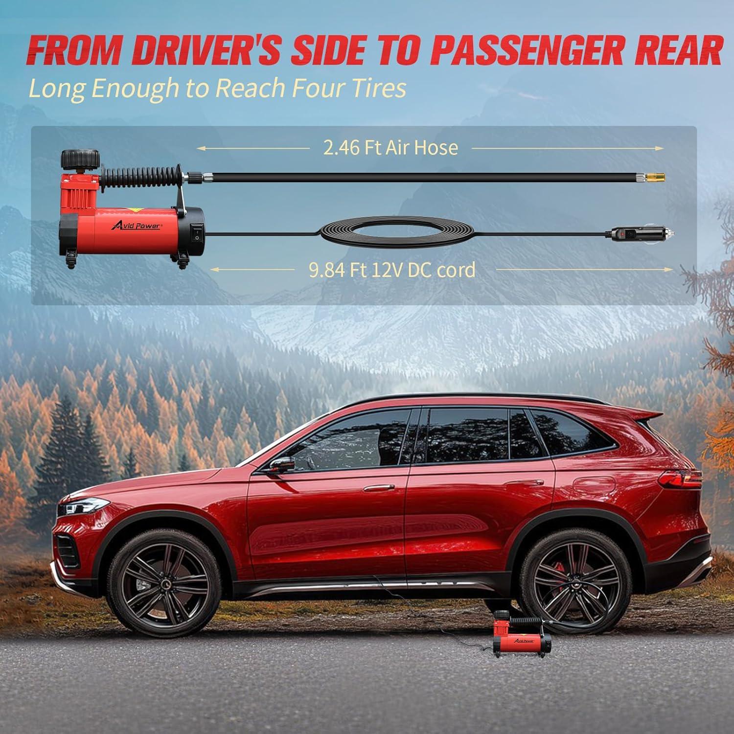 Compresor de Aire Portátil 12V AVID POWER ACAP280 30 LPM