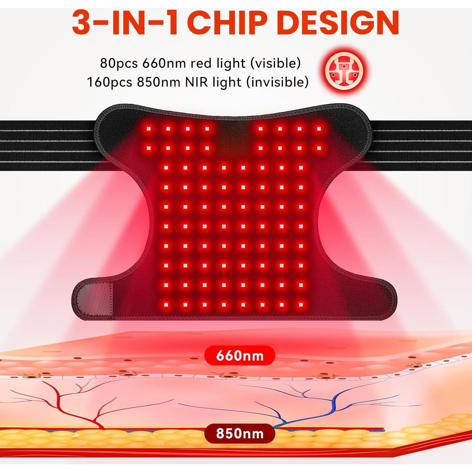 Almohadilla Térmica Viconor para Hombro con Luz Roja 660nm