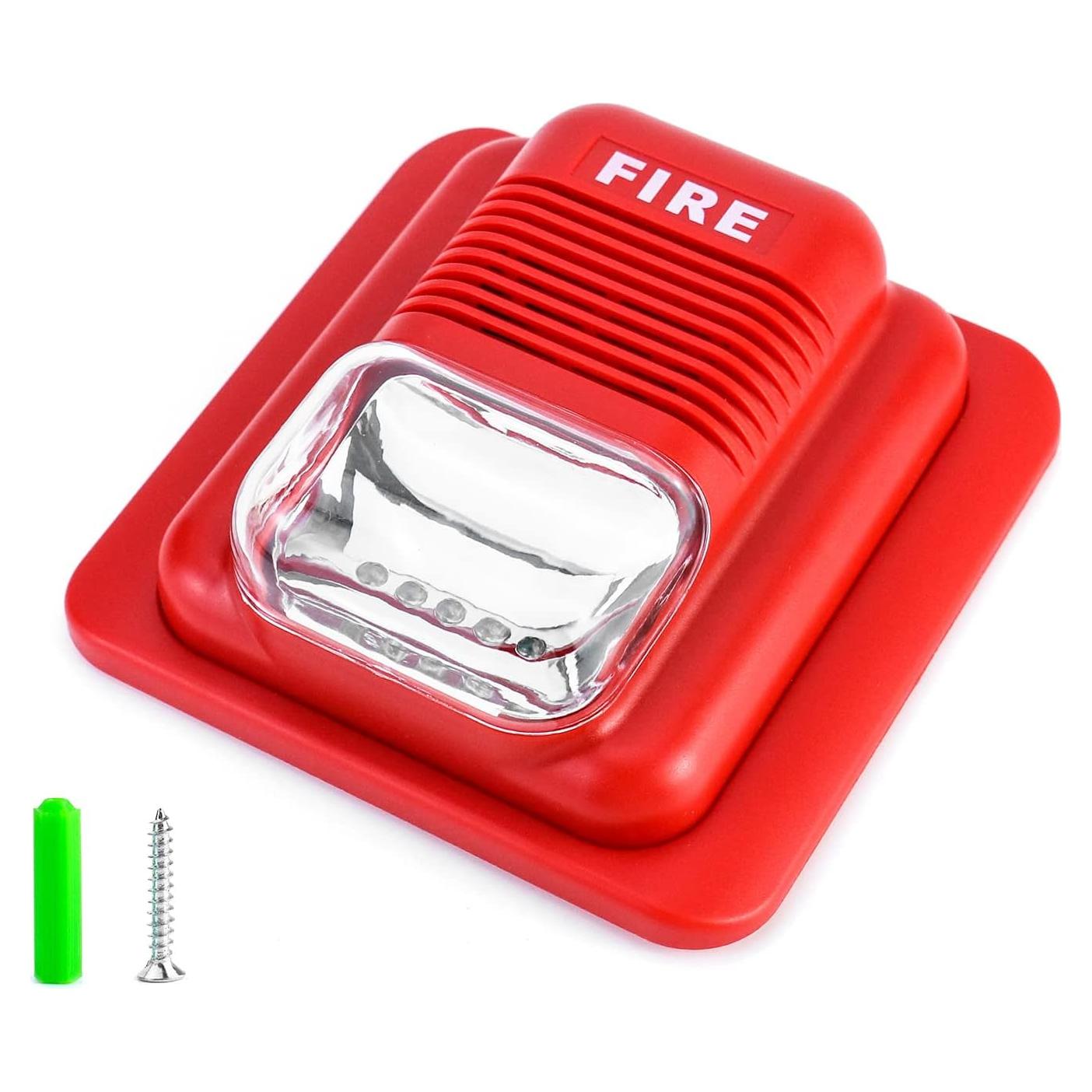 Alarma de Incendio QWORK WD7324 12/24V CC Sonora y Visual