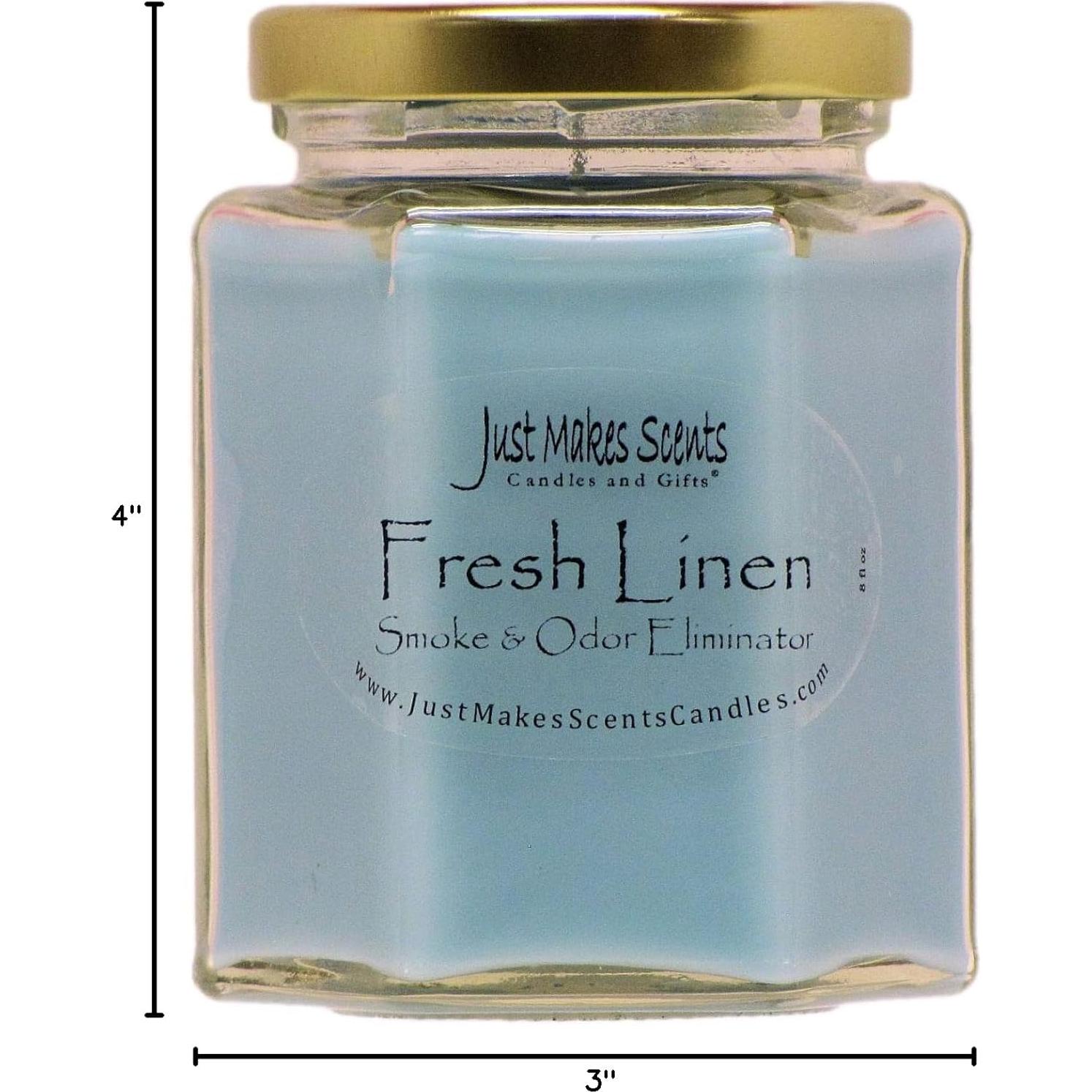 Vela Aromática Eliminadora de Olores Lino Fresco 226g Just Makes Scents
