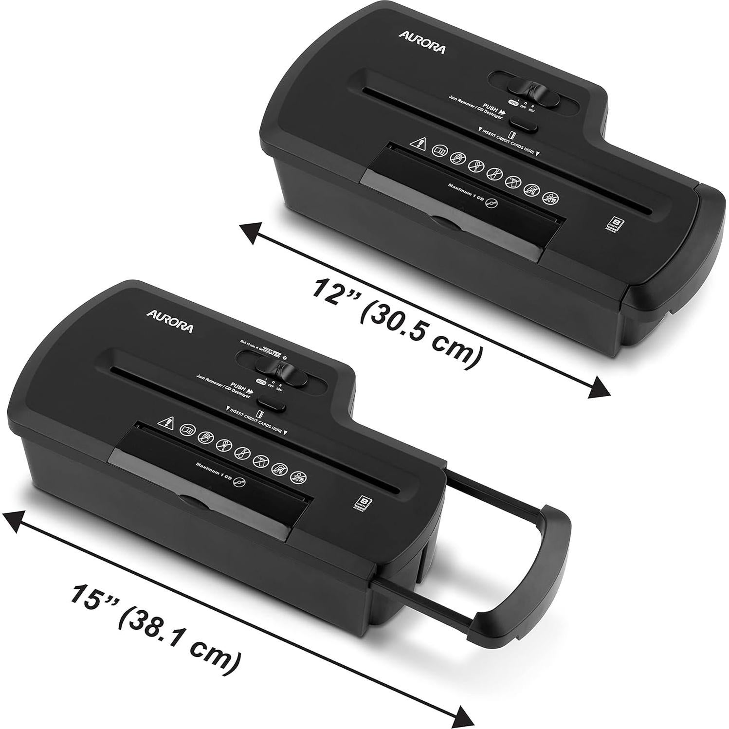 Destructora de papel Aurora AU800SZ 8 hojas corte en tiras