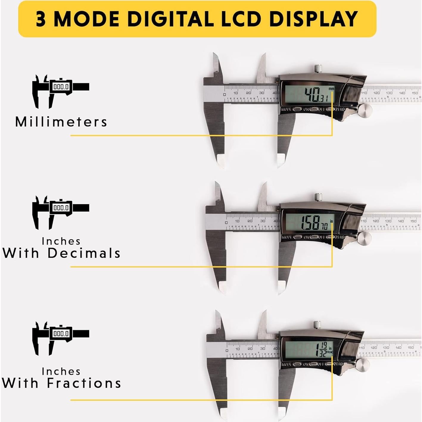 Calibrador Digital General Tools 1478 - 203mm - Pantalla LCD