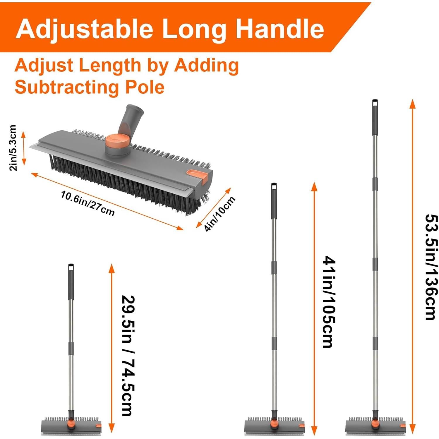Cepillo de Fregado de Suelo 3 en 1 BITOPE con Mango Ajustable