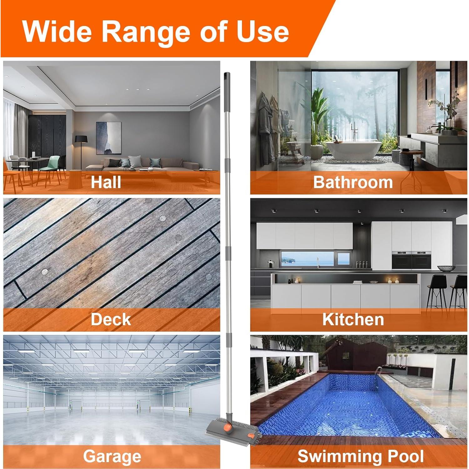 Cepillo de Fregado de Suelo 3 en 1 BITOPE con Mango Ajustable