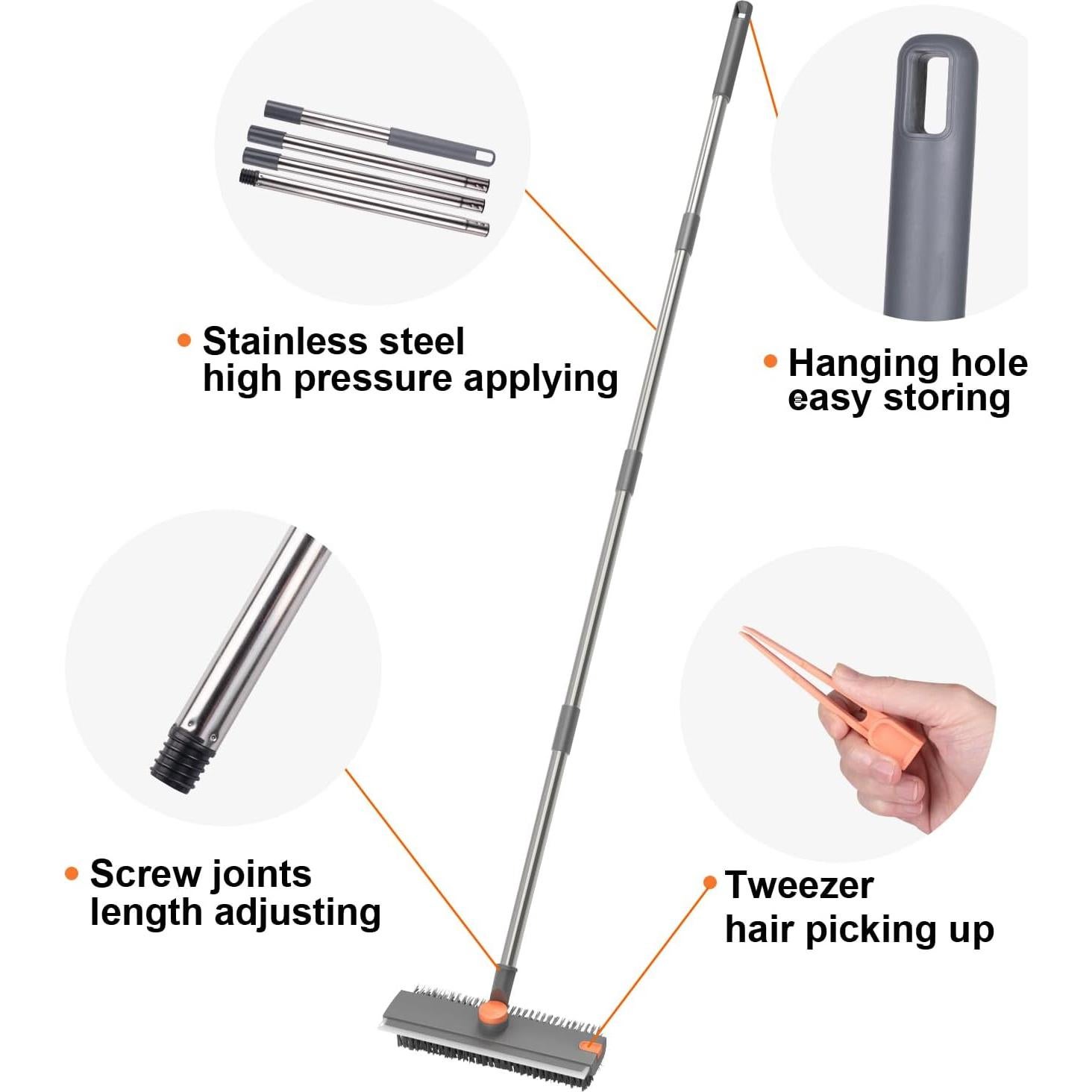 Cepillo de Fregado de Suelo 3 en 1 BITOPE con Mango Ajustable