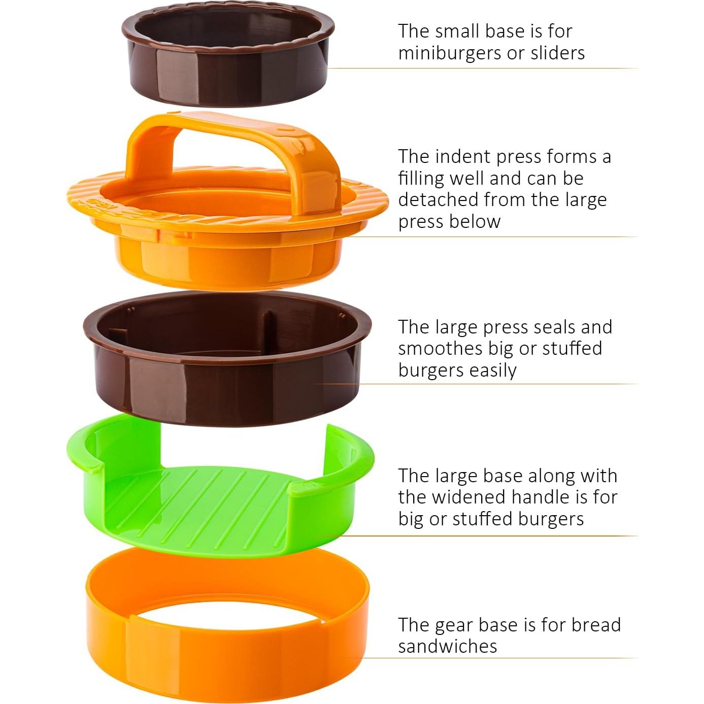 Prensa de Hamburguesas 3 en 1 Execent Antiadherente 127g