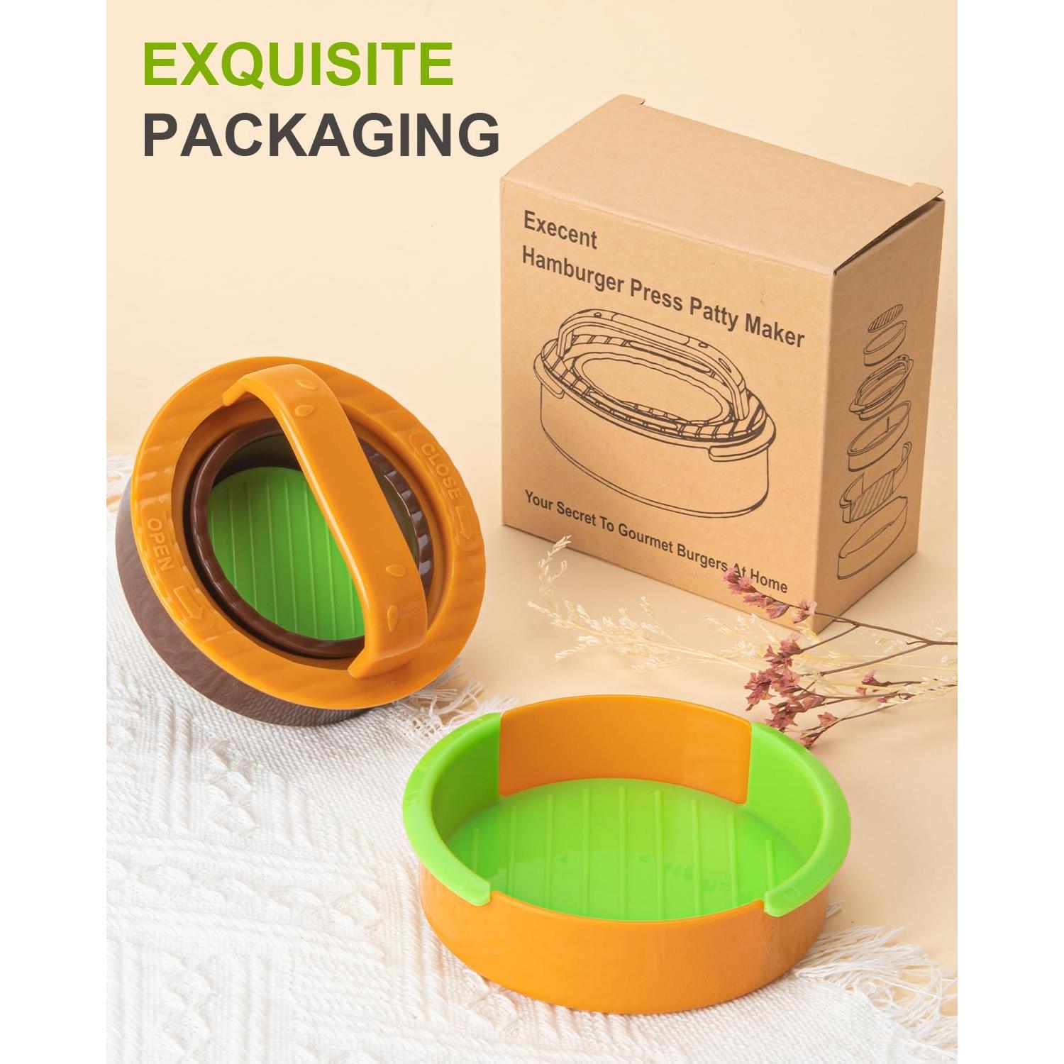 Prensa de Hamburguesas 3 en 1 Execent Antiadherente 127g