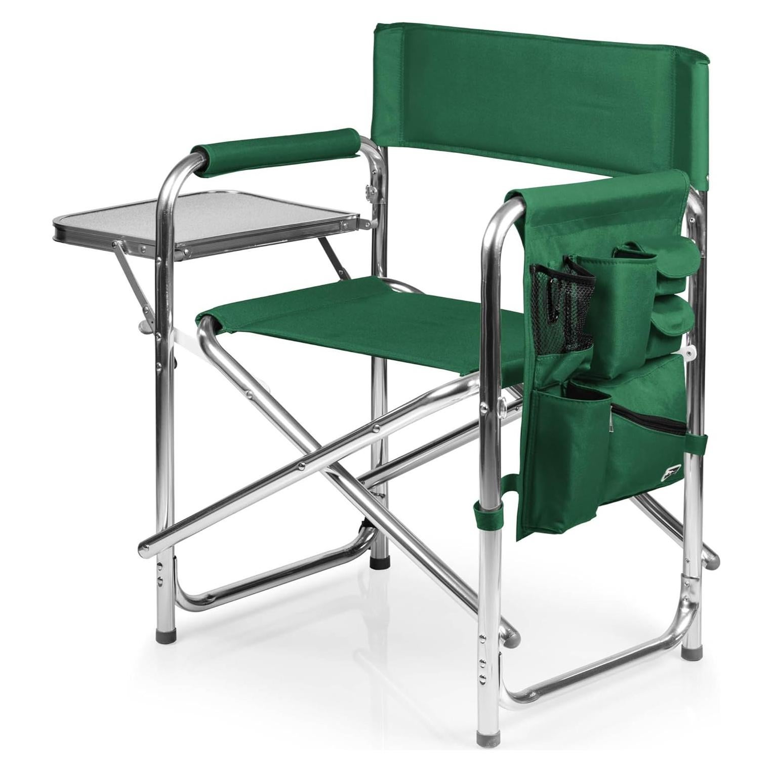 Silla Deportiva Picnic Time con Mesa Lateral - Verde Cazador