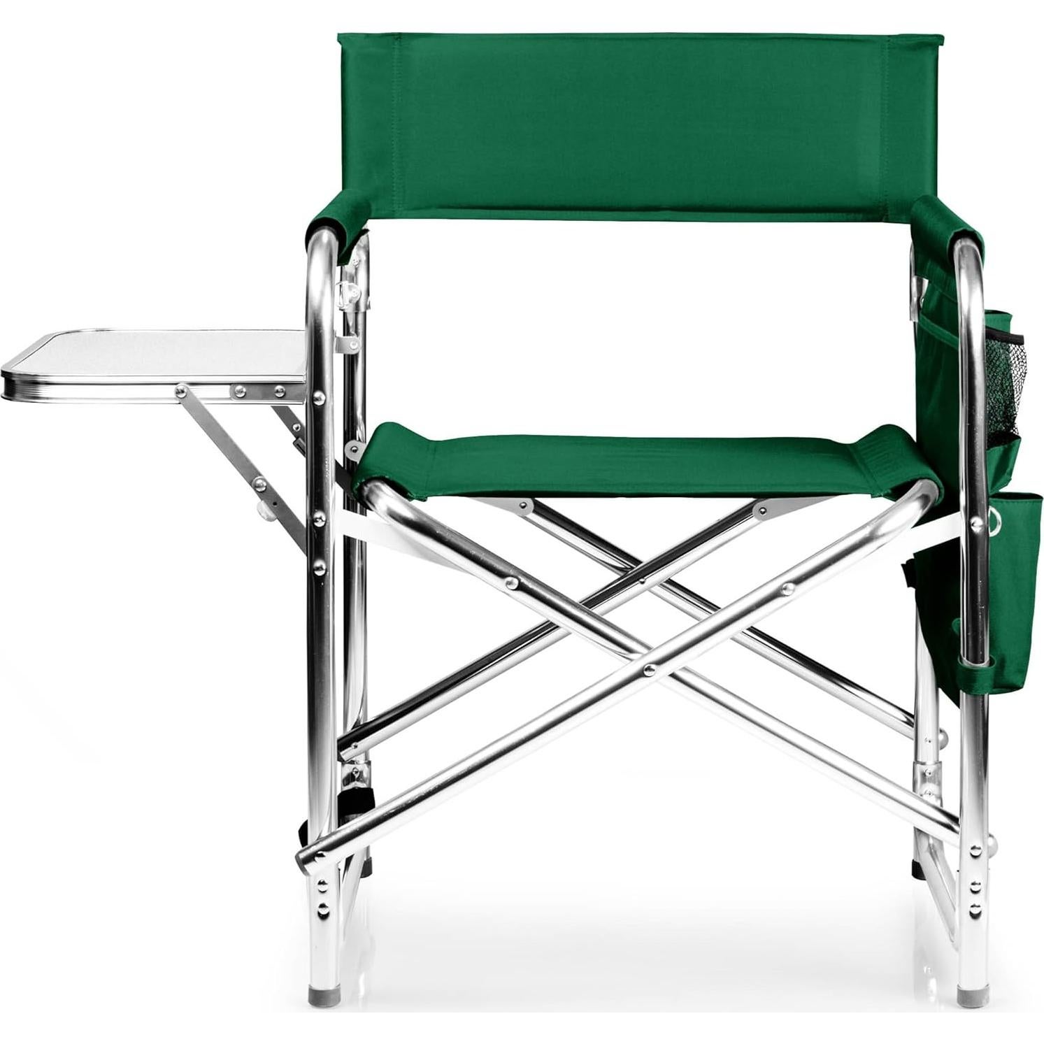 Silla Deportiva Picnic Time con Mesa Lateral - Verde Cazador