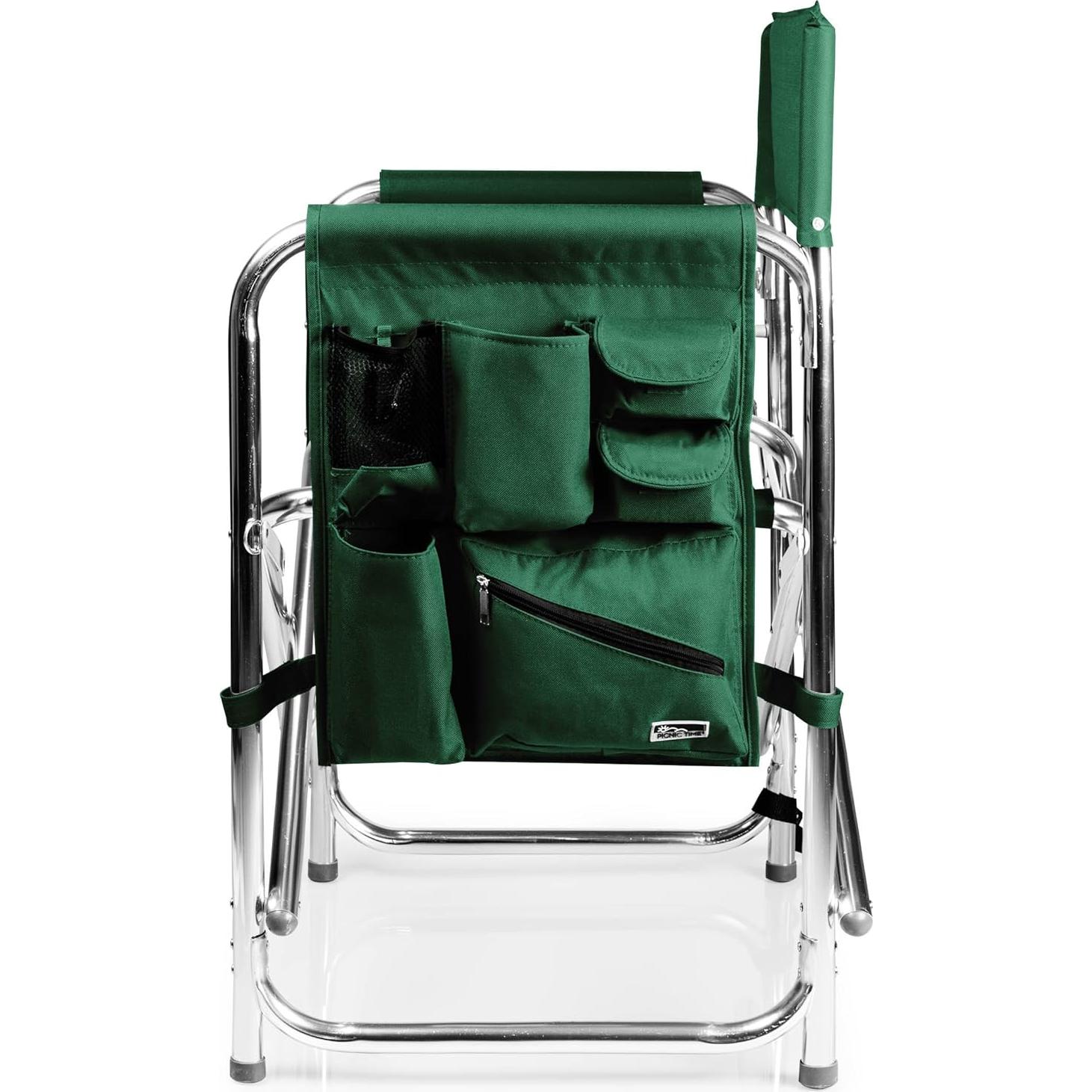 Silla Deportiva Picnic Time con Mesa Lateral - Verde Cazador