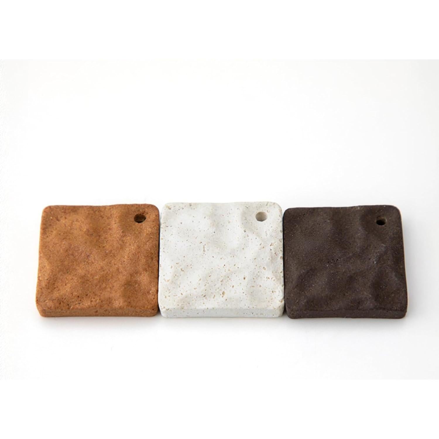 Soportes de Incienso Mini Asayu Japón Kazenami - Cerámica Ecológica, 3 Piezas