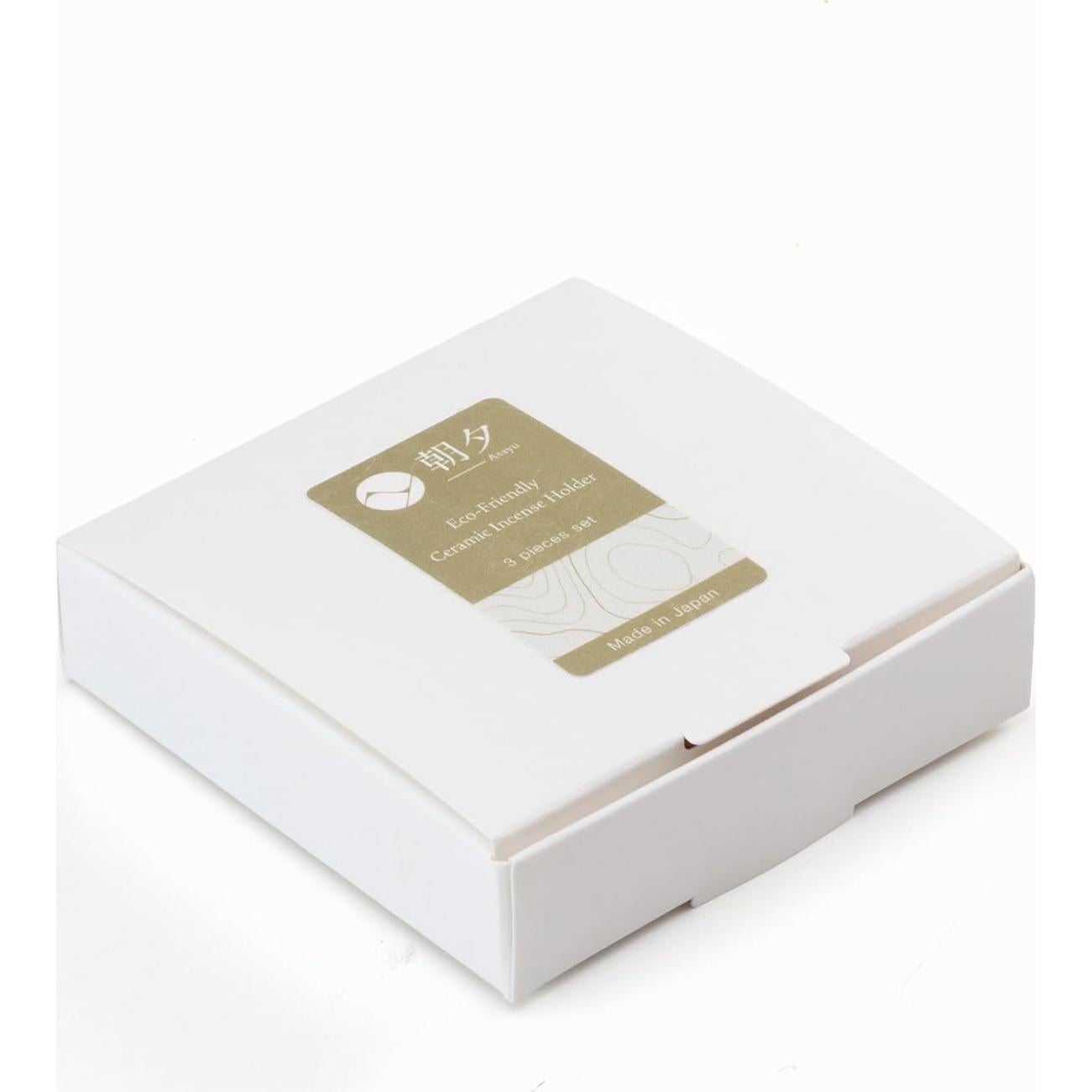Soportes de Incienso Mini Asayu Japón Kazenami - Cerámica Ecológica, 3 Piezas