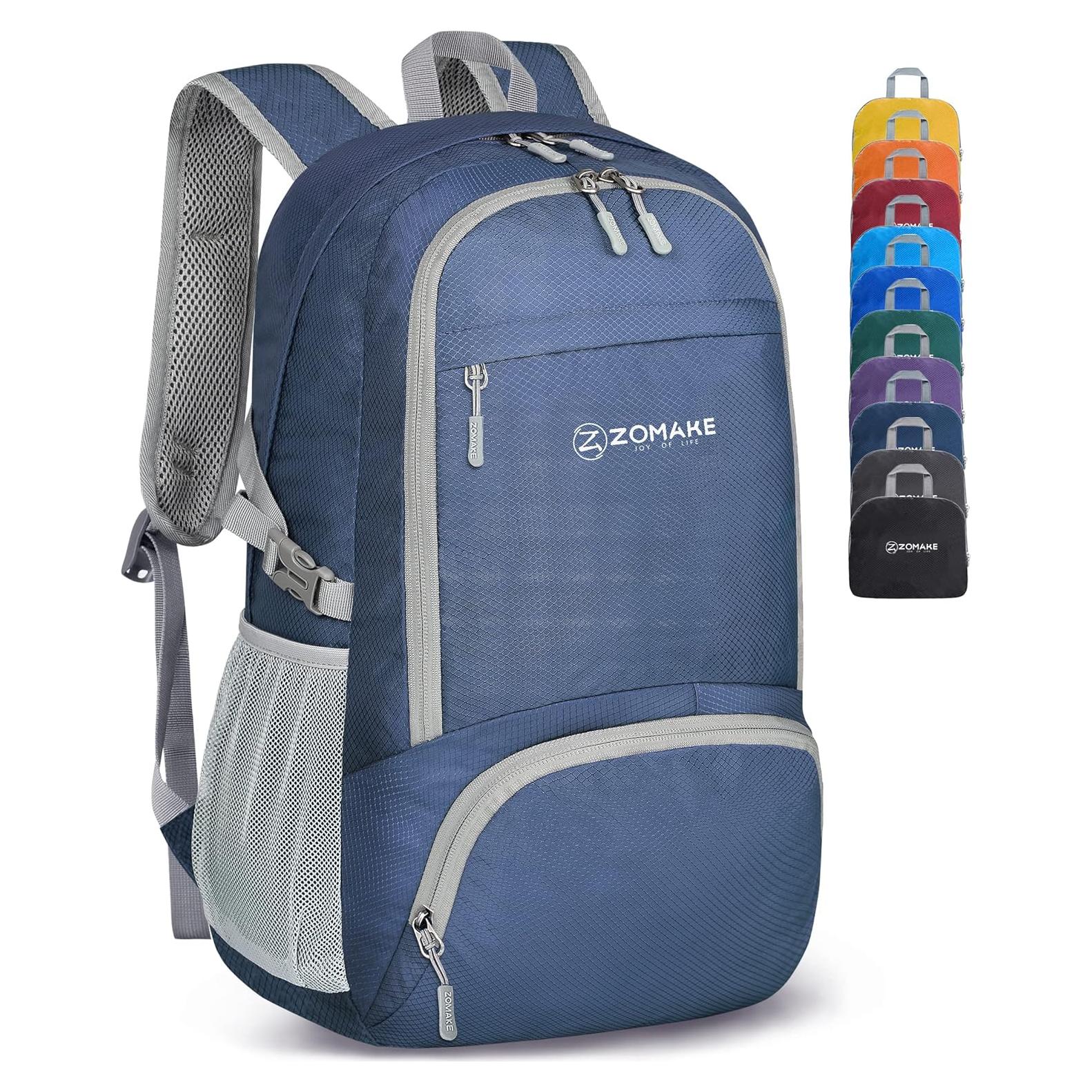 Mochila Plegable ZOMAKE 30L Resistente al Agua Azul Marino