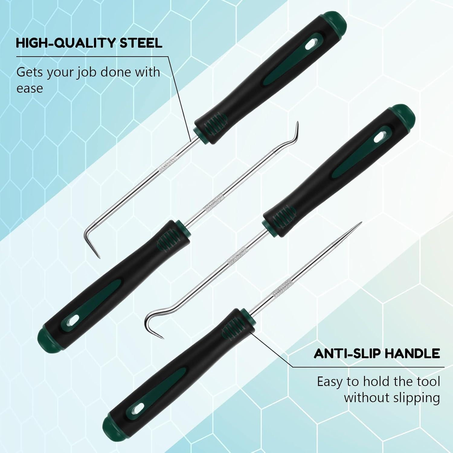 Juego de Picos y Ganchos WILLBOND 4 Pcs 16.5 cm Verde Oscuro