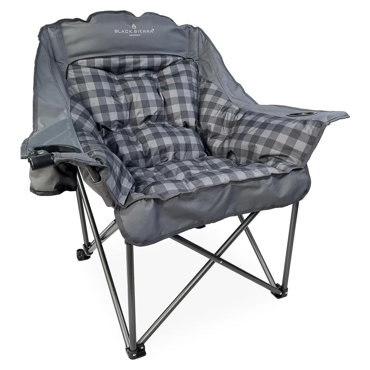 Silla de Camping Plegable Black Sierra Comfort Cloud XL - Soporta 181kg
