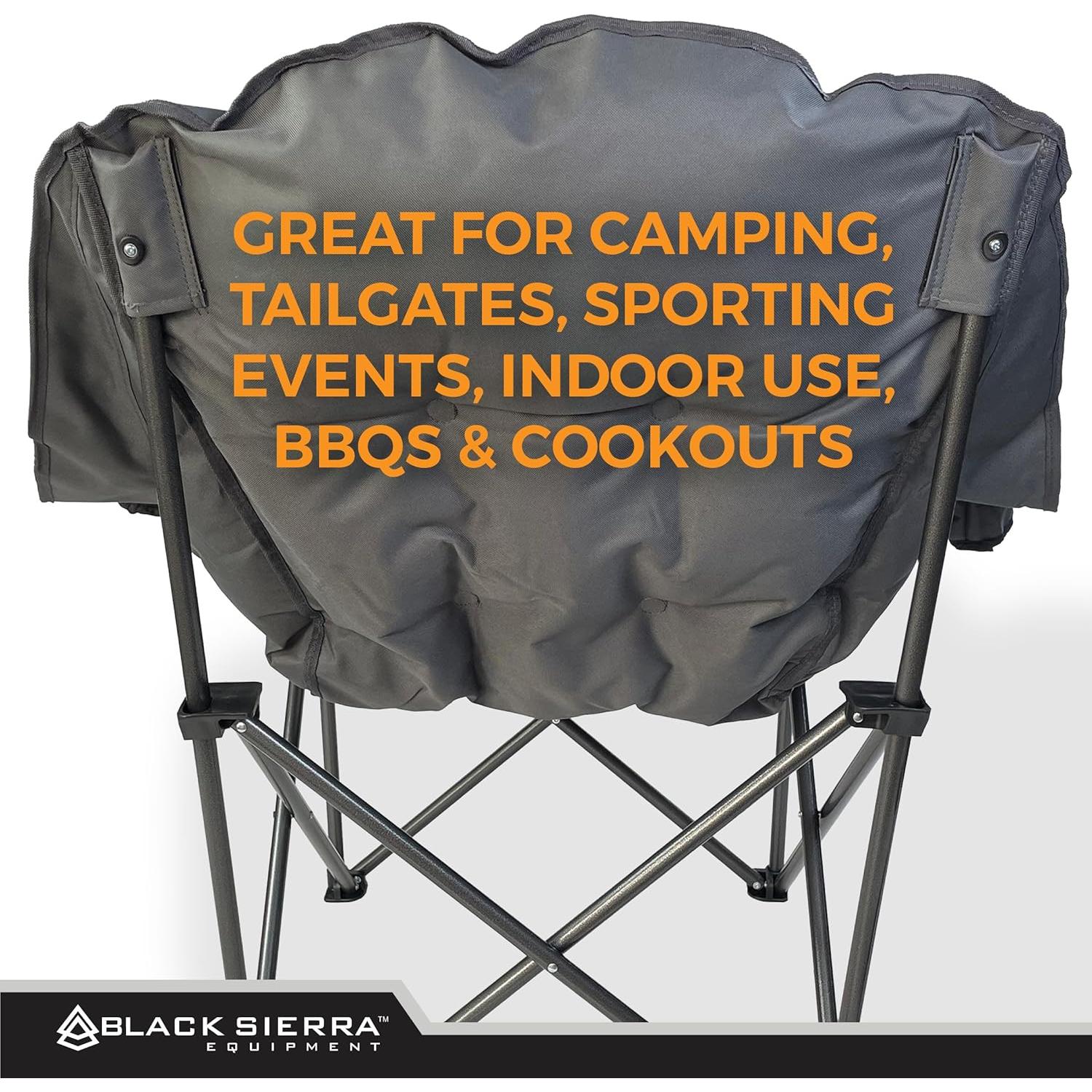 Silla de Camping Plegable Black Sierra Comfort Cloud XL - Soporta 181kg