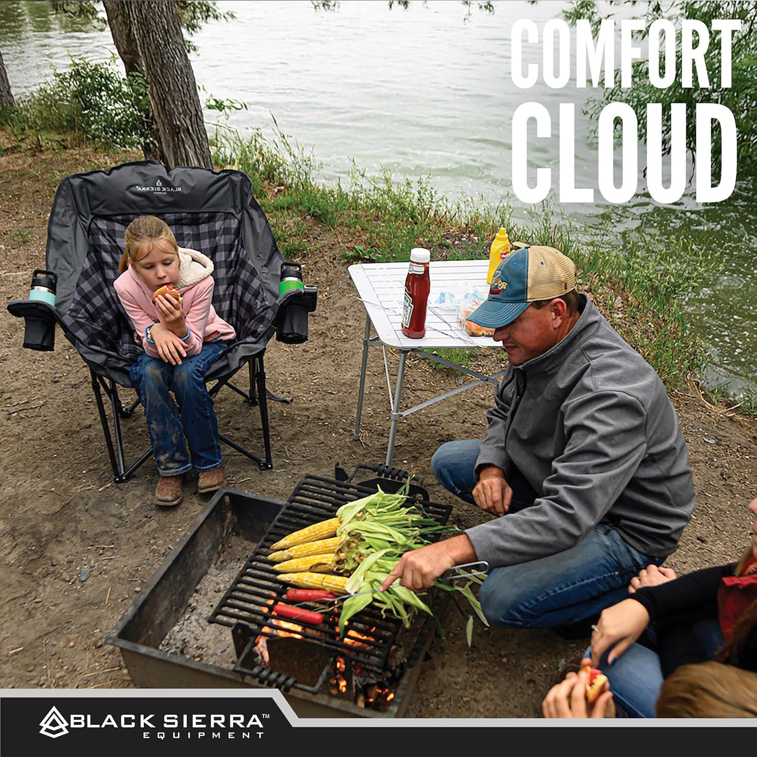 Silla de Camping Plegable Black Sierra Comfort Cloud XL - Soporta 181kg