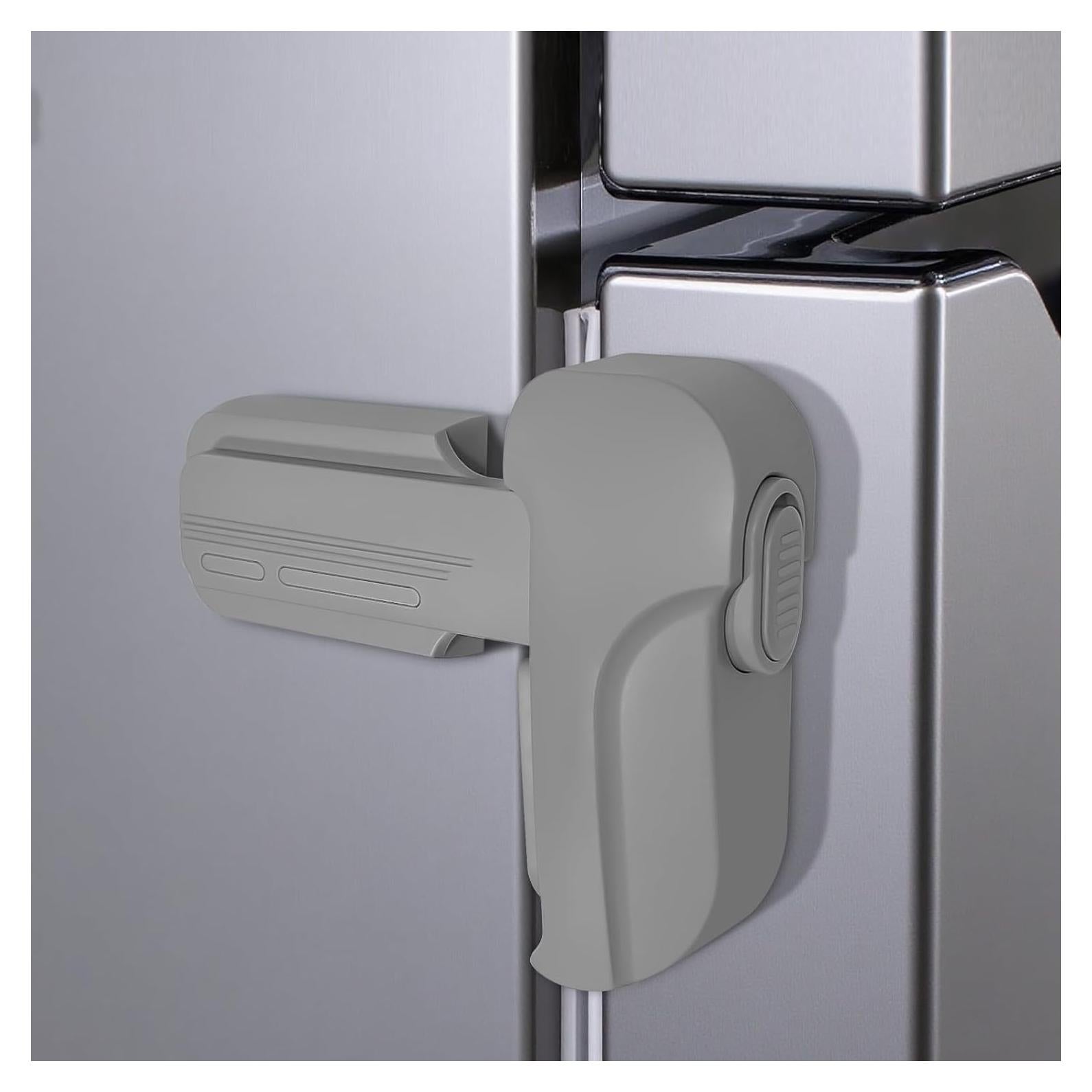 Cerradura de Refrigerador para Niños Uhimooi - Doble Seguridad, Gris