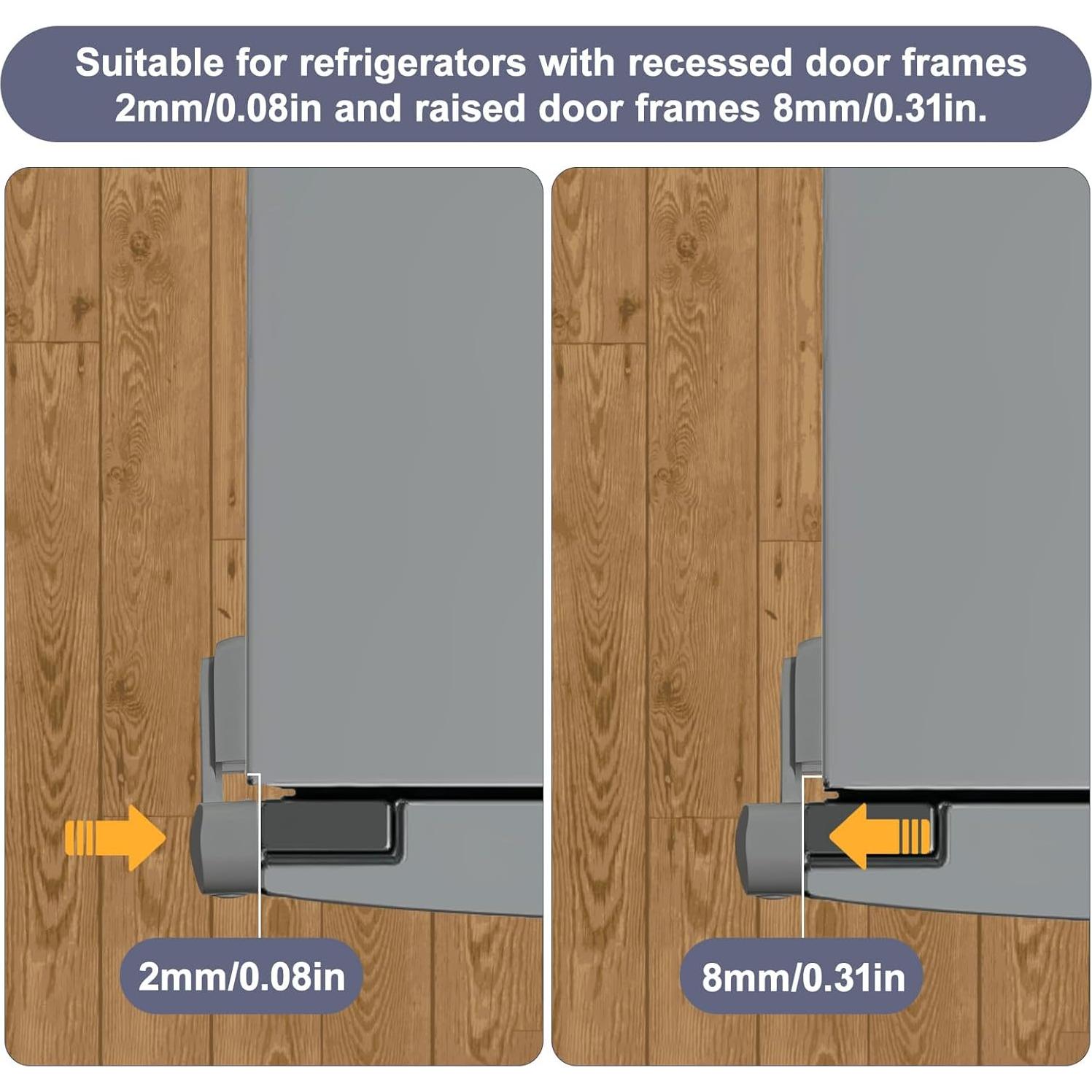 Cerradura de Refrigerador para Niños Uhimooi - Doble Seguridad, Gris