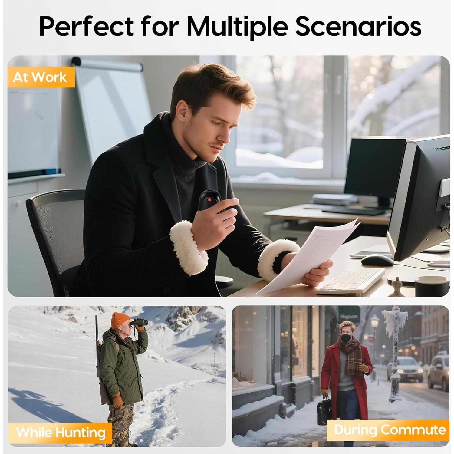 Calentadores de Manos Recargables GOSALISU N18 6000mAh 2 Piezas