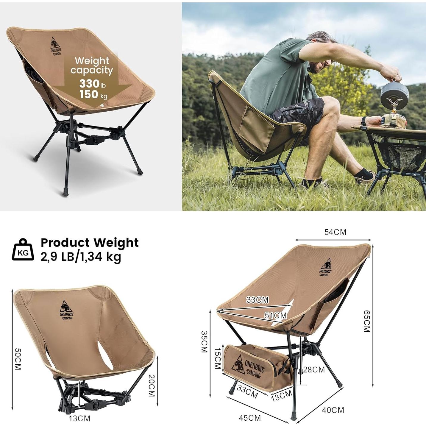 Silla de Camping OneTigris Tigerblade Plegable 150 kg