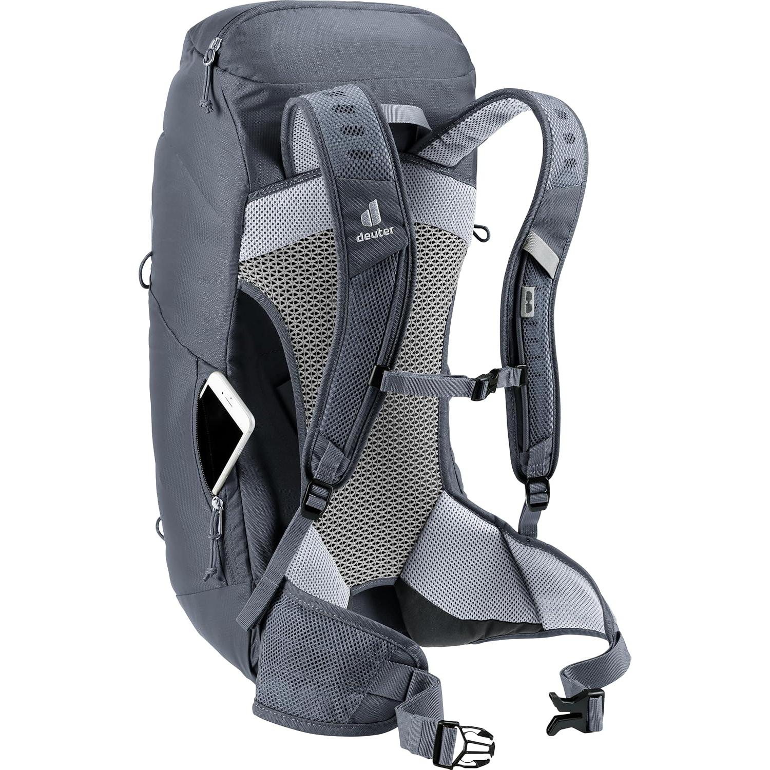 Mochila Deuter AC Lite 24L Negra, Sistema Aircomfort
