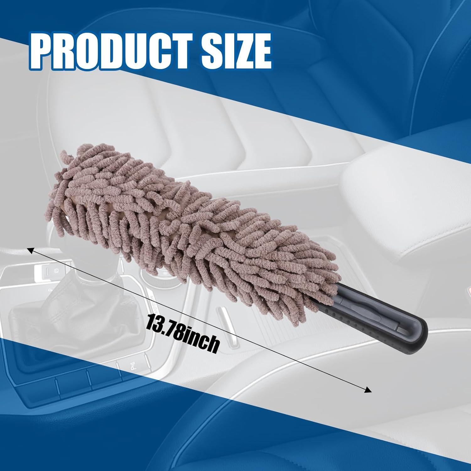 Duster de Coche Wuyaoyao Microfibra 35 cm Gris Suave