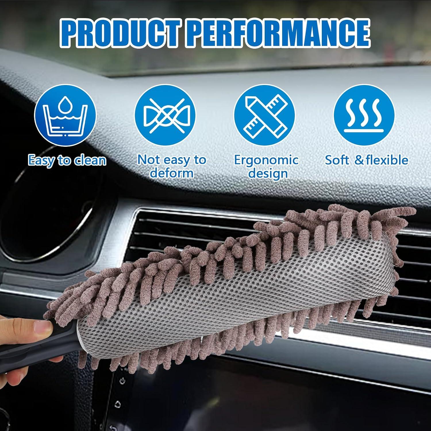 Duster de Coche Wuyaoyao Microfibra 35 cm Gris Suave