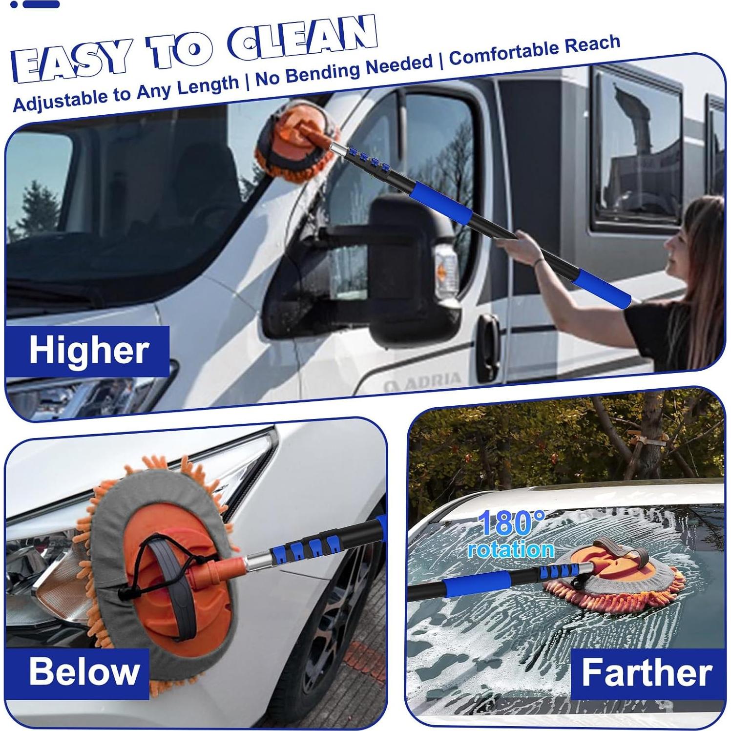 Kit de Lavado de Autos SKGPOLE 26 pies con Poste Telescópico