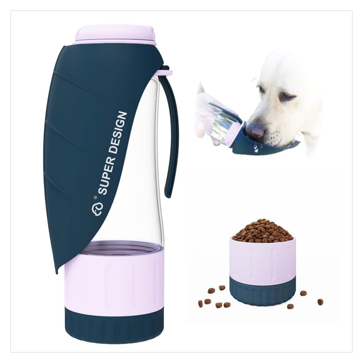 Botella de Agua Portátil para Perros SUPERDESIGN Azul 289g