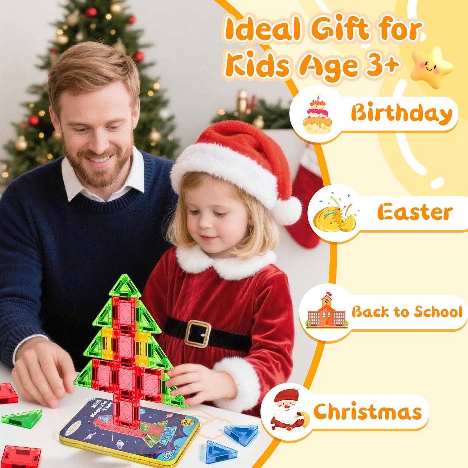 Set de Viaje de Bloques Magnéticos 32 Piezas LeagoEra