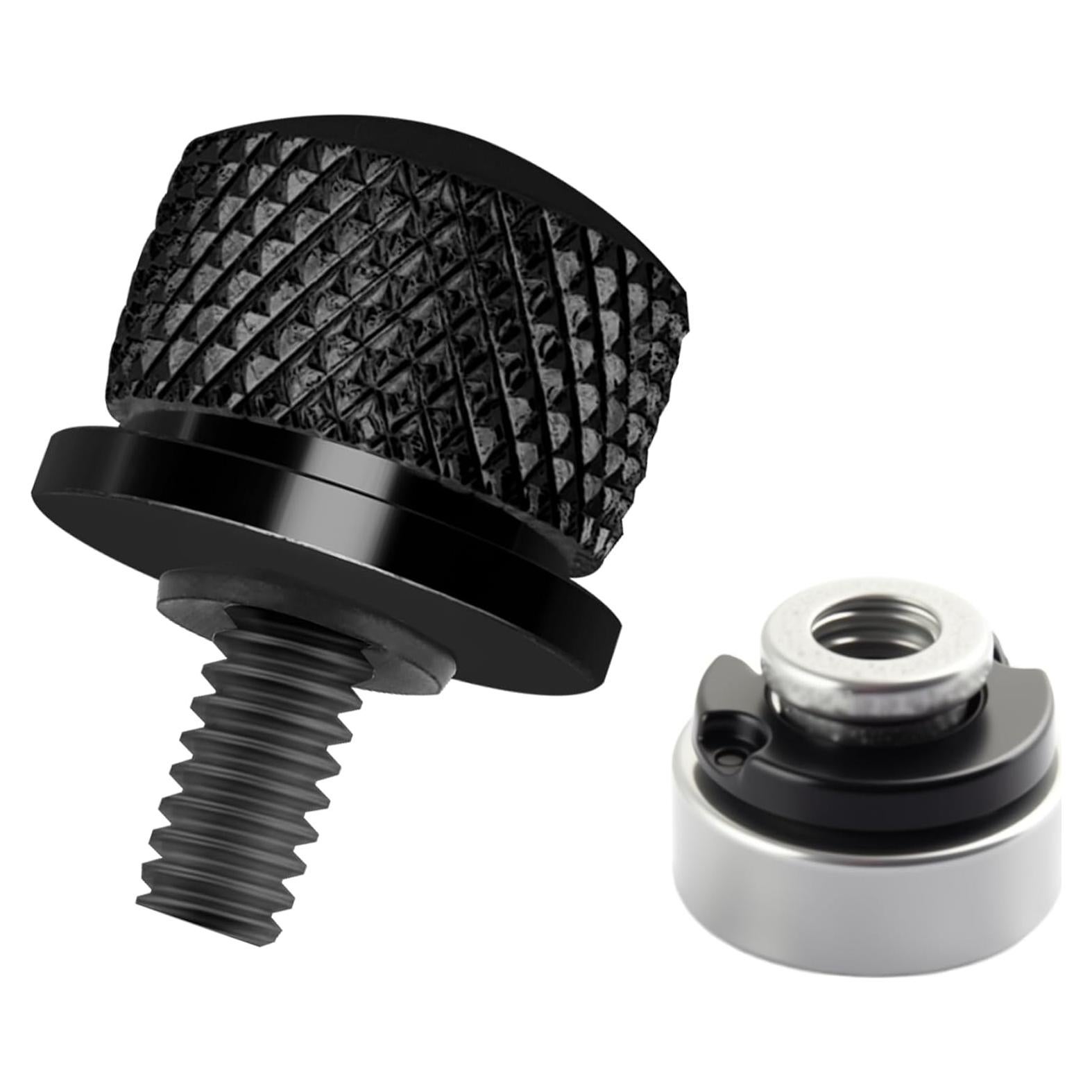 Kit de Tornillos y Tuercas de Aluminio Salior para Asiento de Motocicleta Negro