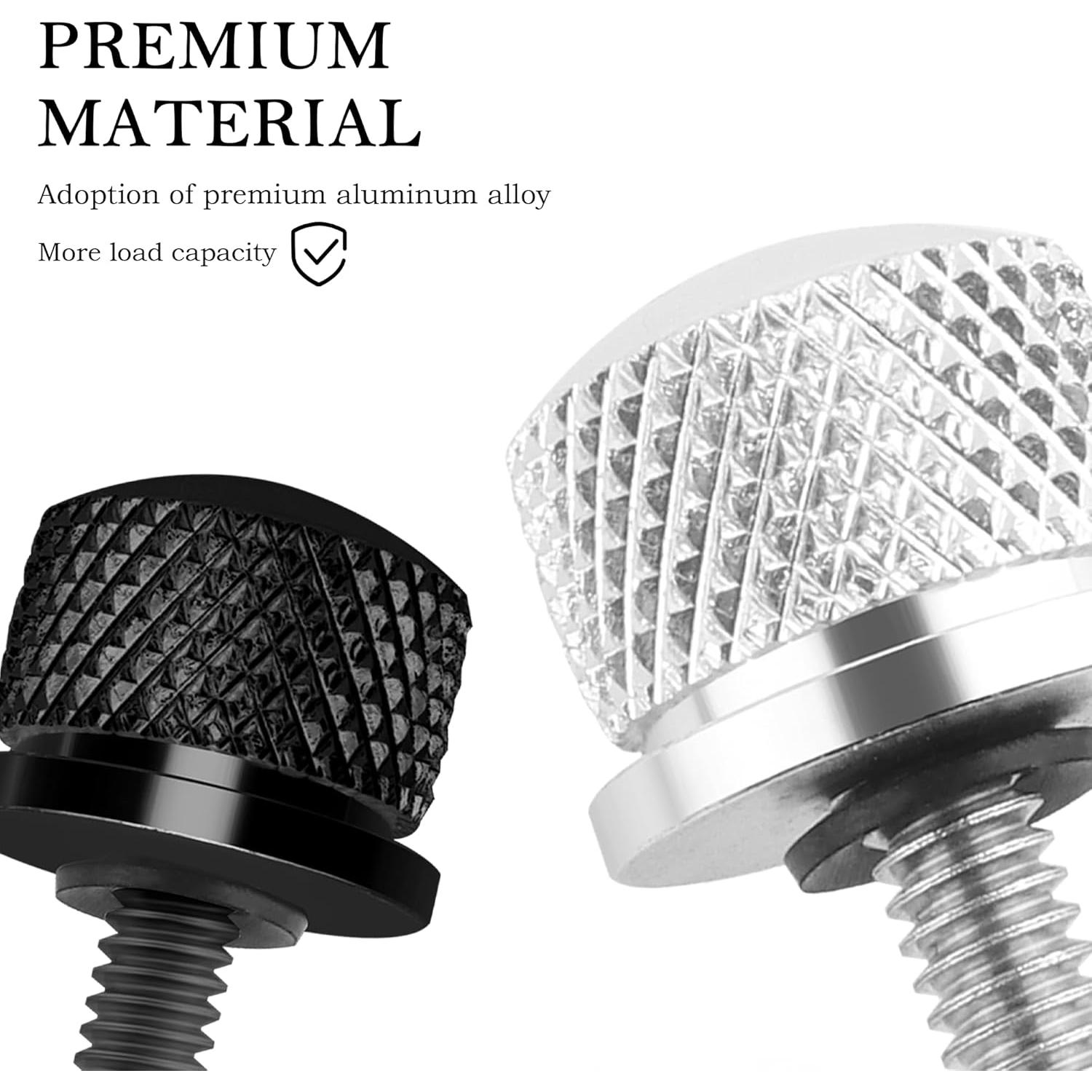 Kit de Tornillos y Tuercas de Aluminio Salior para Asiento de Motocicleta Negro