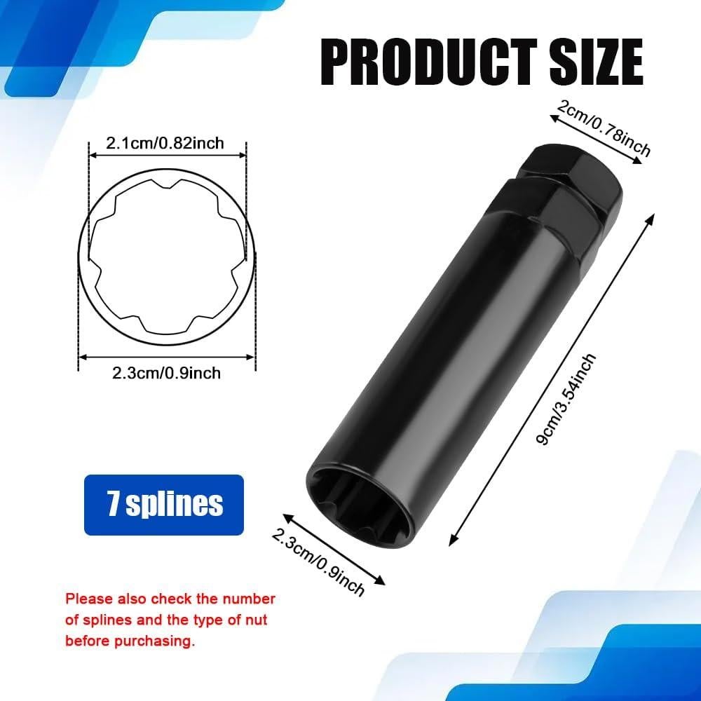 Socket de Tuerca de Rueda Spline 7 Rebvugr 19mm 21mm