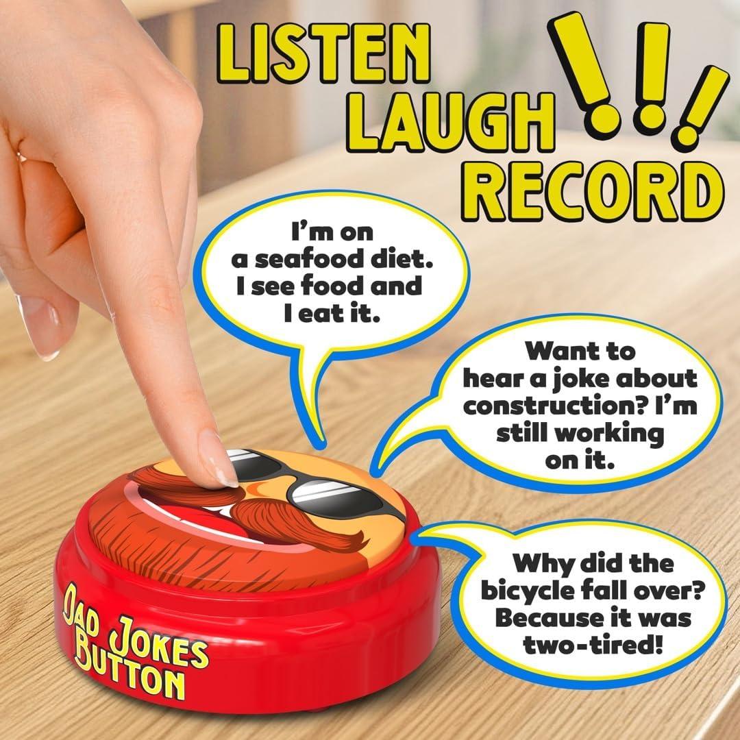 Botón de Chistes de Papá Keentox con Grabadora 60s - Regalo Día del Padre