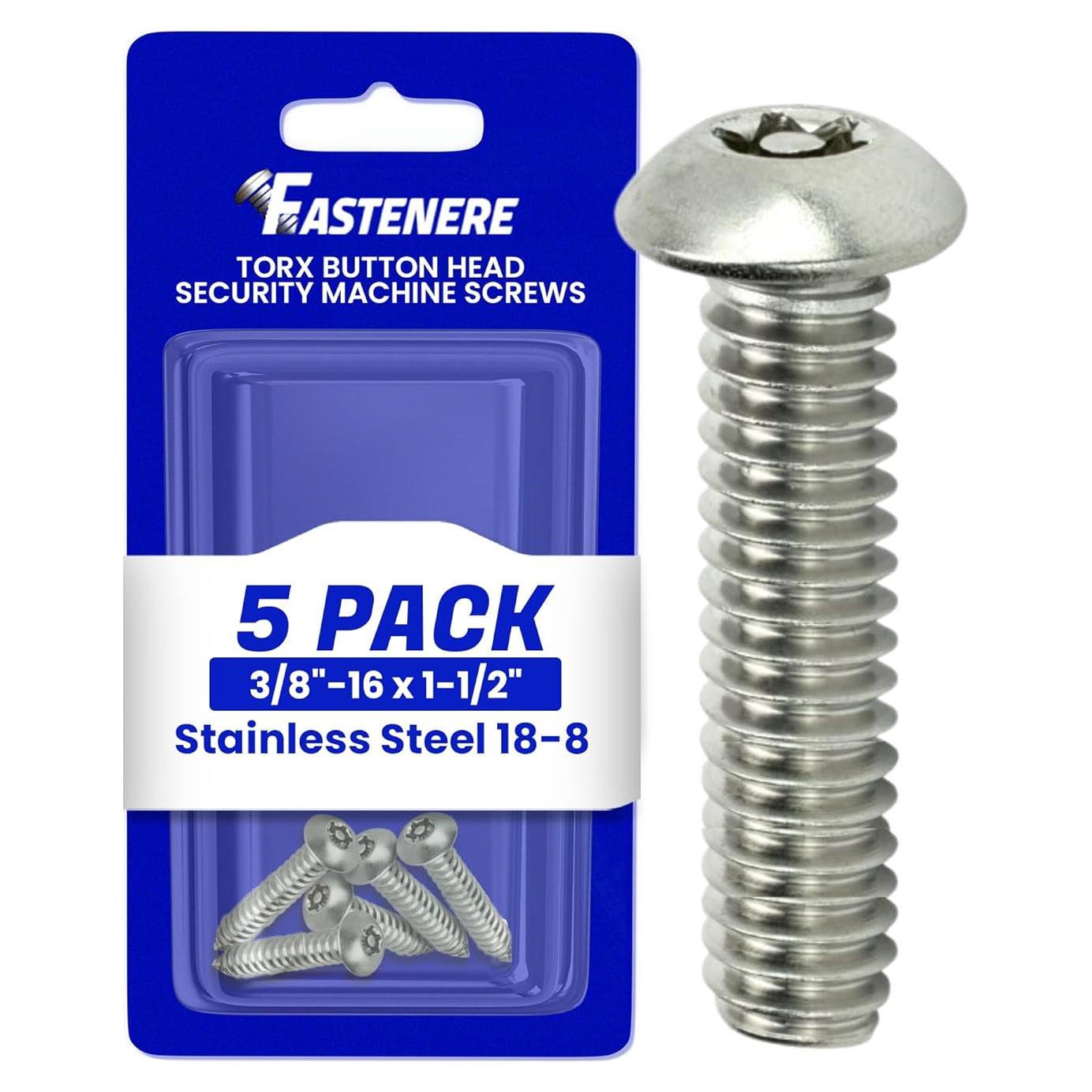 Tornillos de Seguridad Torx Fastenere 3/8-16 x 3.81 cm Acero Inoxidable