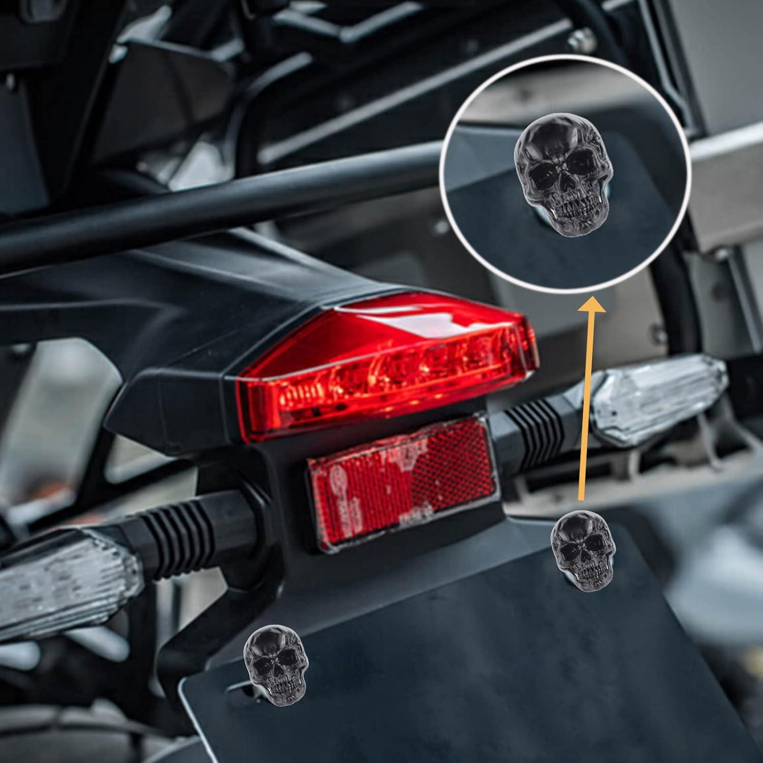 Tornillos Antirrobo para Placa de Licencia Temzzer 4 PCS Negro