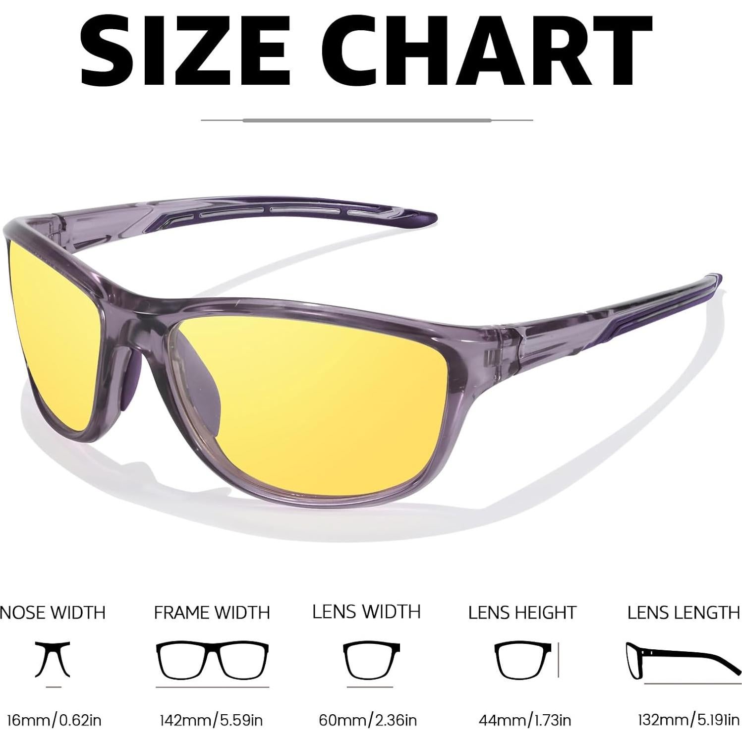 Gafas de Visión Nocturna Polarizadas Myiaur Amarillas