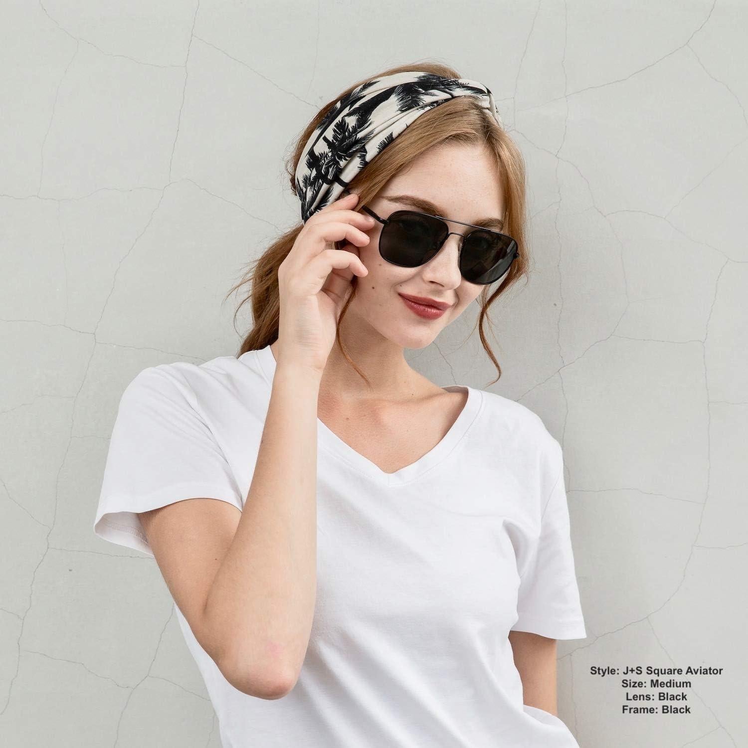 Gafas de sol aviador cuadradas J+S Premium polarizadas UV400