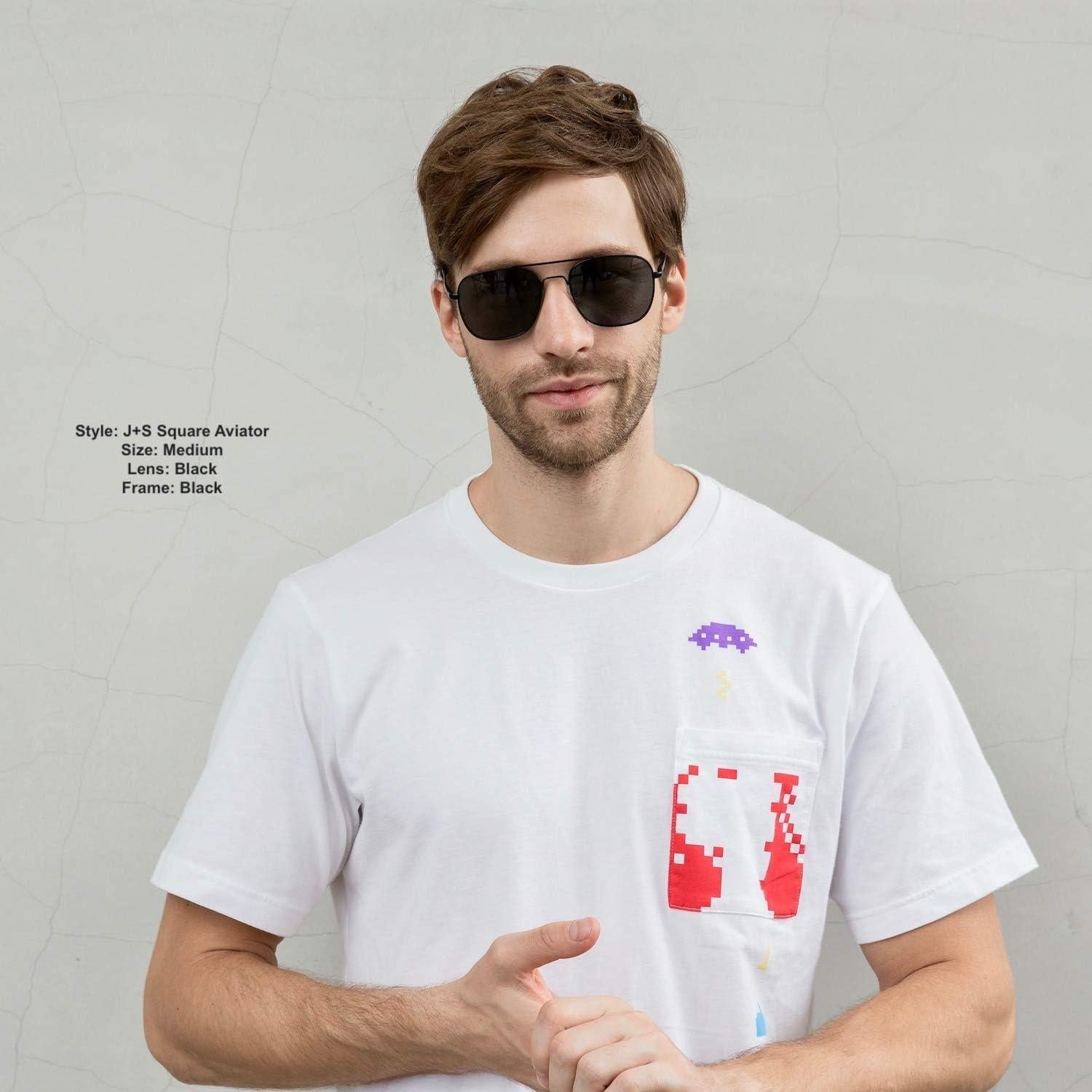 Gafas de sol aviador cuadradas J+S Premium polarizadas UV400