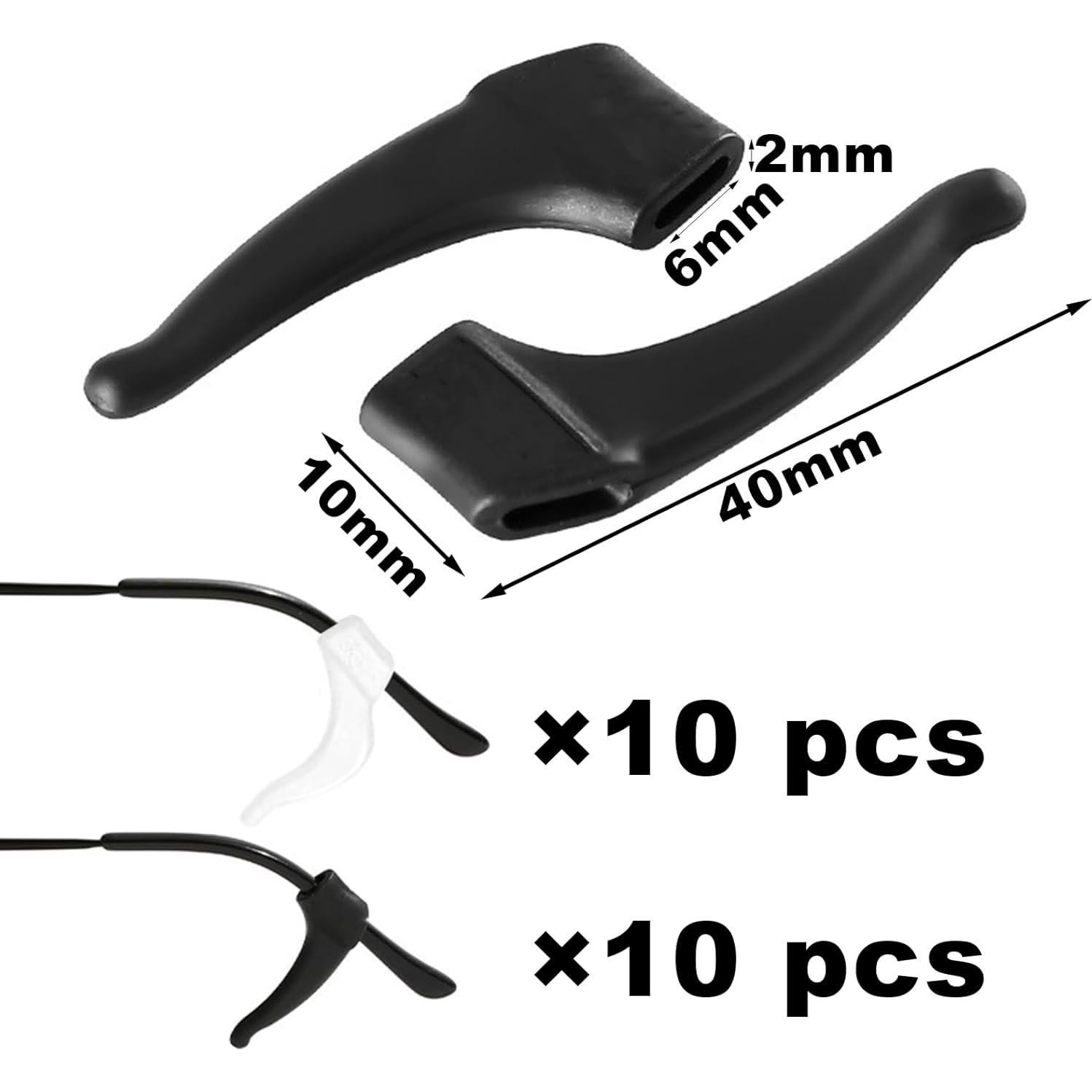 Ganchos Antideslizantes de Silicona para Gafas DIAONIAN - 10 Pares