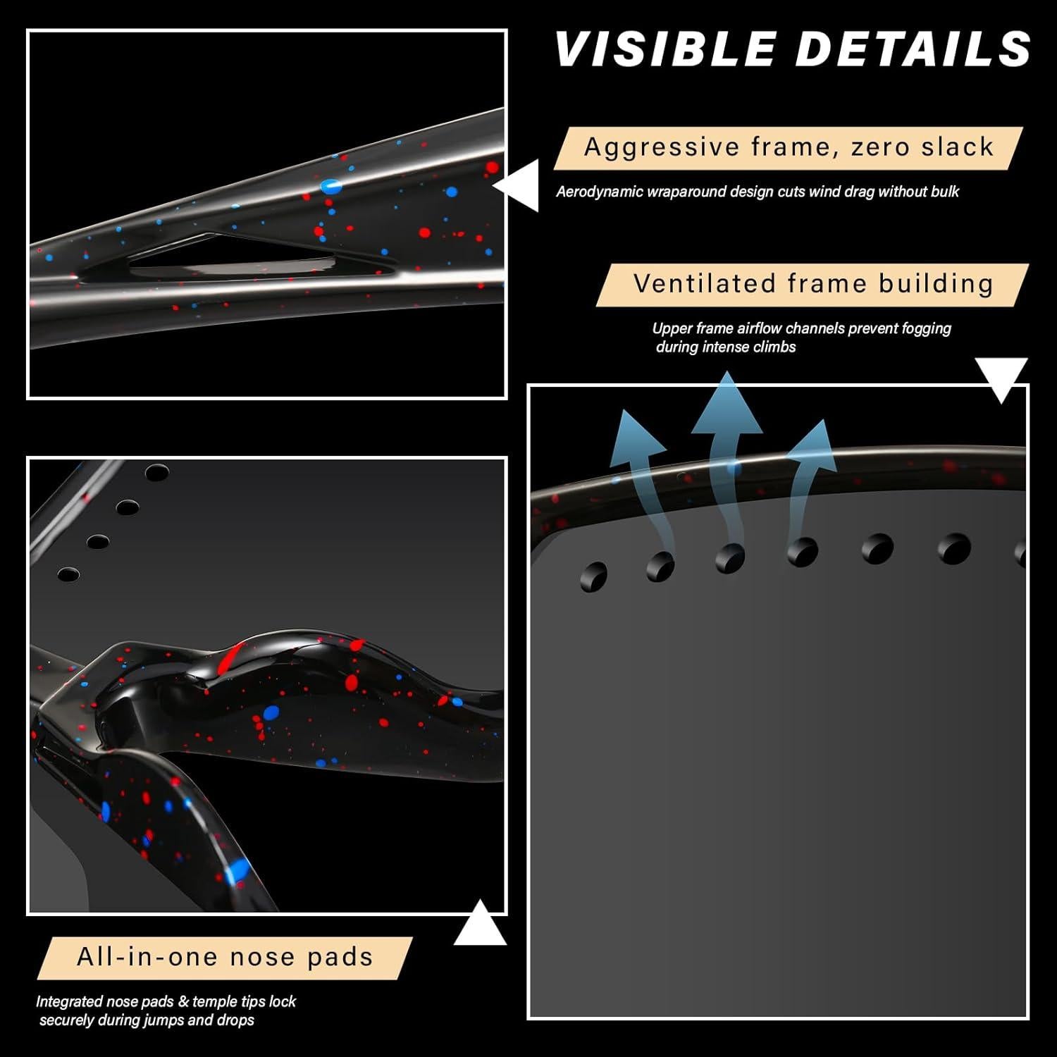 Gafas de sol deportivas DioKiw UV400 para hombres - 3 colores